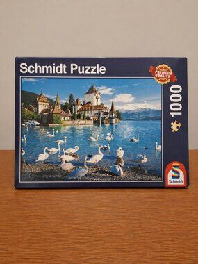 Schmidt Puzzle 1000 Pieces Castle & Swans Premium Quality 2017 Complete